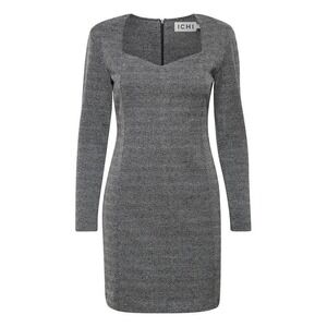 ICHI Women's Medium Mini Dress Long Sleeve Square Neck Streetwear Office Chic